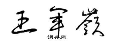 曾庆福王军岭草书个性签名怎么写