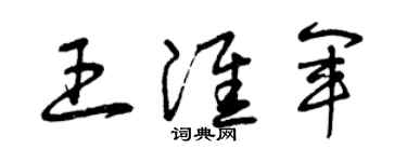 曾庆福王淮军草书个性签名怎么写