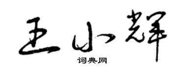 曾庆福王小辉草书个性签名怎么写