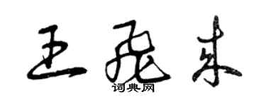 曾庆福王飞来草书个性签名怎么写