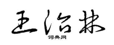 曾庆福王治林草书个性签名怎么写