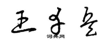 曾庆福王幸兵草书个性签名怎么写