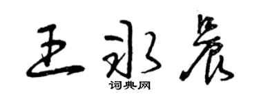 曾庆福王冰晨草书个性签名怎么写