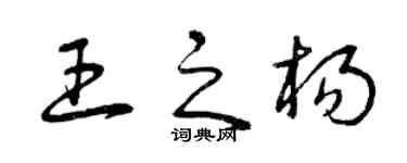 曾庆福王之杨草书个性签名怎么写