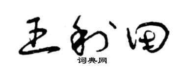 曾庆福王利田草书个性签名怎么写