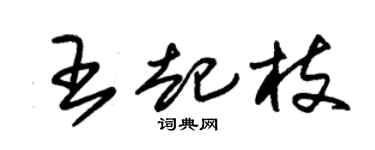 朱锡荣王起枝草书个性签名怎么写