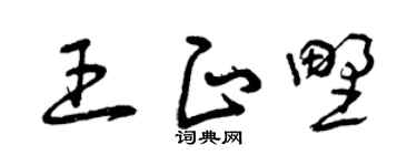 曾庆福王正野草书个性签名怎么写