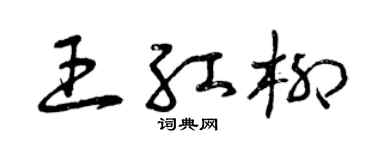 曾庆福王红柳草书个性签名怎么写