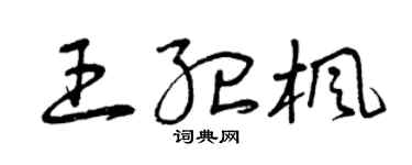 曾庆福王纪枫草书个性签名怎么写