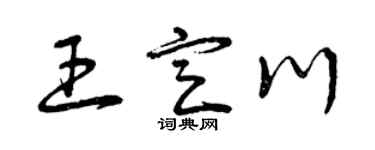 曾庆福王定川草书个性签名怎么写