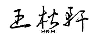 曾庆福王楷轩草书个性签名怎么写