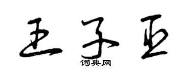 曾庆福王子臣草书个性签名怎么写