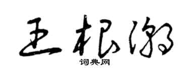 曾庆福王根潮草书个性签名怎么写