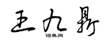 曾庆福王九鼎草书个性签名怎么写