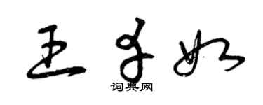 曾庆福王幸如草书个性签名怎么写