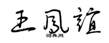 曾庆福王凤谊草书个性签名怎么写