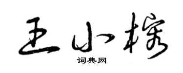 曾庆福王小榕草书个性签名怎么写