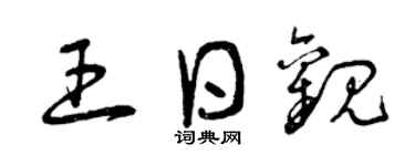 曾庆福王日观草书个性签名怎么写