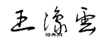 曾庆福王豫云草书个性签名怎么写