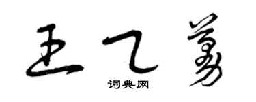 曾庆福王乙蔓草书个性签名怎么写