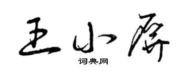 曾庆福王小屏草书个性签名怎么写