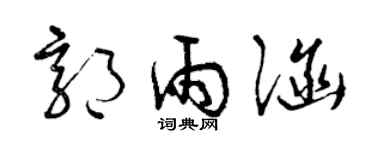 曾庆福郭雨涵草书个性签名怎么写