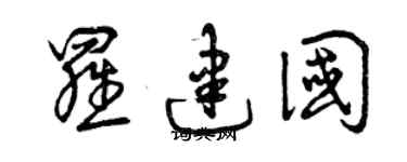 曾庆福罗建国草书个性签名怎么写