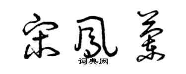 曾庆福宋凤兰草书个性签名怎么写