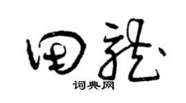 曾庆福田龙草书个性签名怎么写