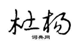 曾庆福杜杨草书个性签名怎么写