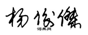 朱锡荣杨俊杰草书个性签名怎么写