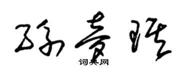 朱锡荣孙梦琪草书个性签名怎么写