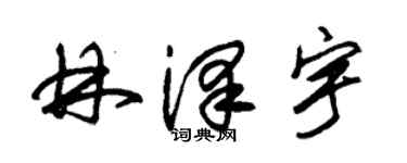 朱锡荣林泽宇草书个性签名怎么写