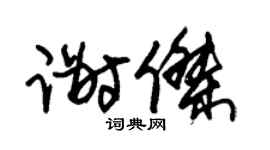 朱锡荣谢杰草书个性签名怎么写