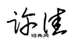 朱锡荣许佳草书个性签名怎么写