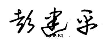 朱锡荣彭建平草书个性签名怎么写