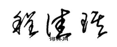 朱锡荣程佳琪草书个性签名怎么写