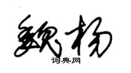 朱锡荣魏杨草书个性签名怎么写