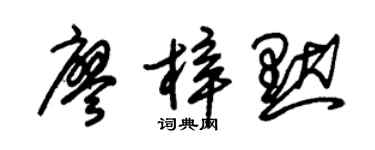 朱锡荣廖梓默草书个性签名怎么写