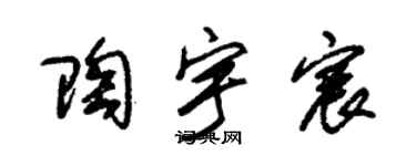 朱锡荣陶宇宸草书个性签名怎么写