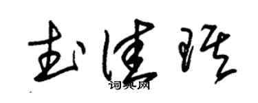 朱锡荣武佳琪草书个性签名怎么写