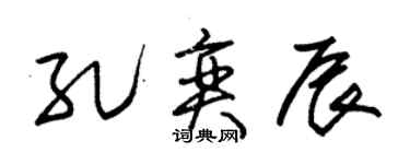 朱锡荣孔奕辰草书个性签名怎么写