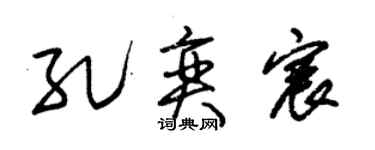 朱锡荣孔奕宸草书个性签名怎么写