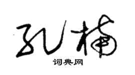 朱锡荣孔楠草书个性签名怎么写