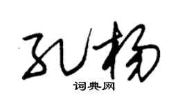 朱锡荣孔杨草书个性签名怎么写