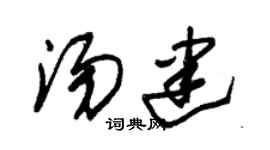 朱锡荣汤建草书个性签名怎么写