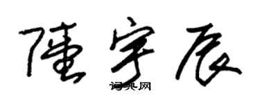 朱锡荣陆宇辰草书个性签名怎么写