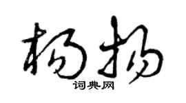 曾庆福杨扬草书个性签名怎么写