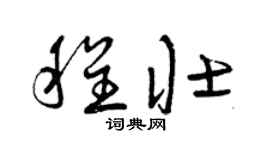 曾庆福程壮草书个性签名怎么写