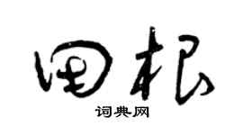 曾庆福田根草书个性签名怎么写